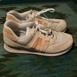 New Balance Cream and Brown Sneakers